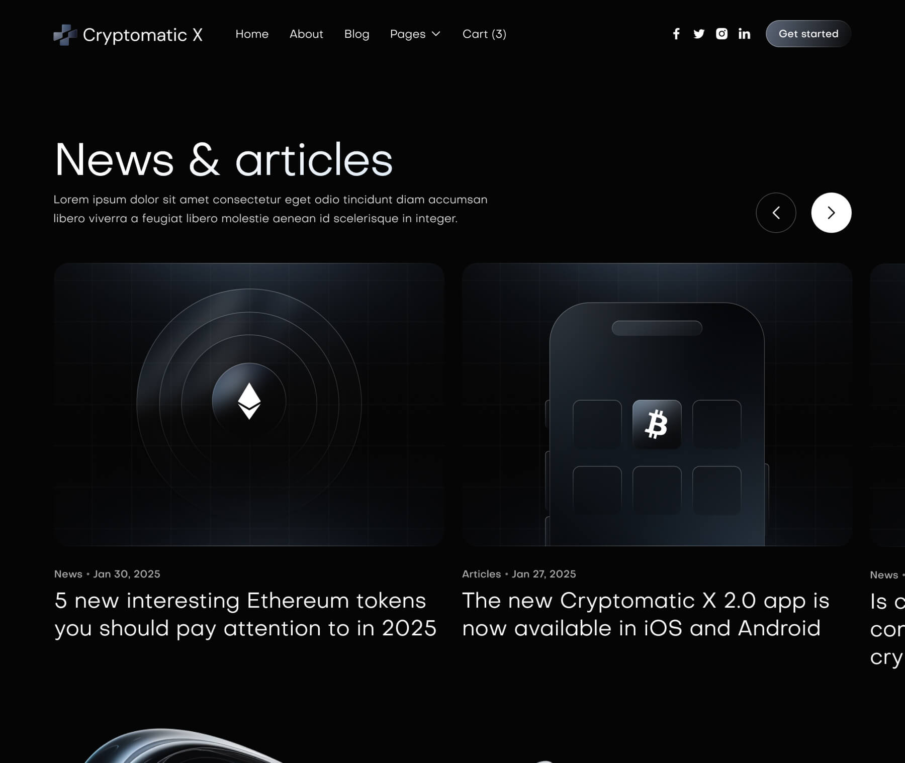 Cryptomatic X - Blog V3 Page - Crypto Webflow Template