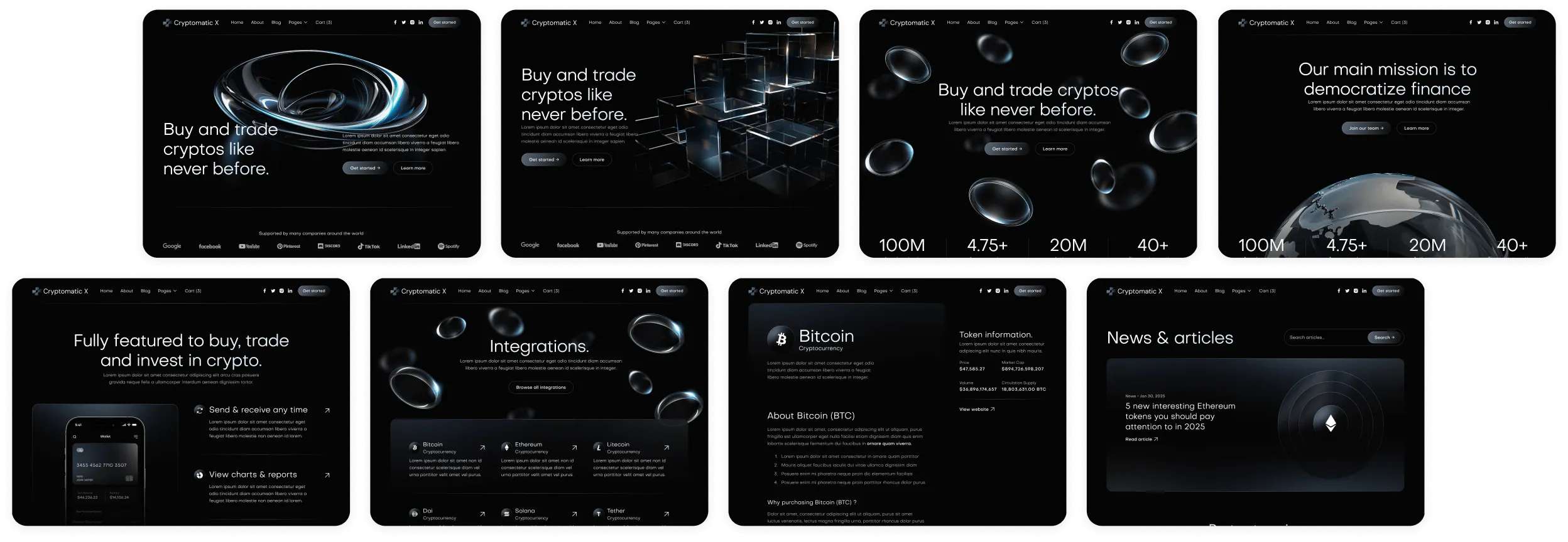 Cryptomatic X - Buy Now On Webflow - Crypto Webflow Template