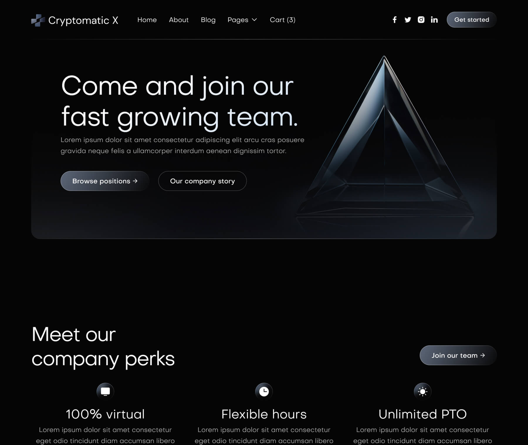 Cryptomatic X - Careers Page - Crypto Webflow Template