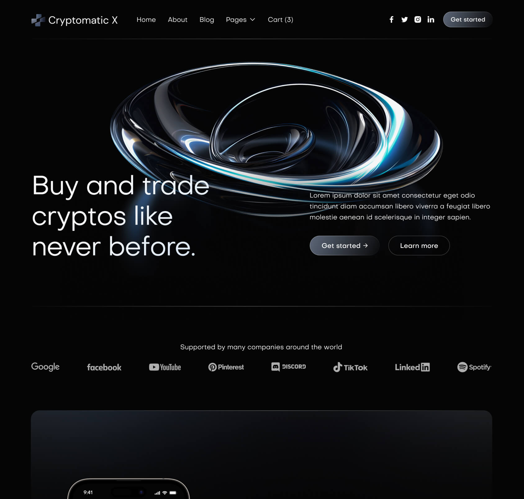 Cryptomatic X - Home V1 Page - Crypto Webflow Template