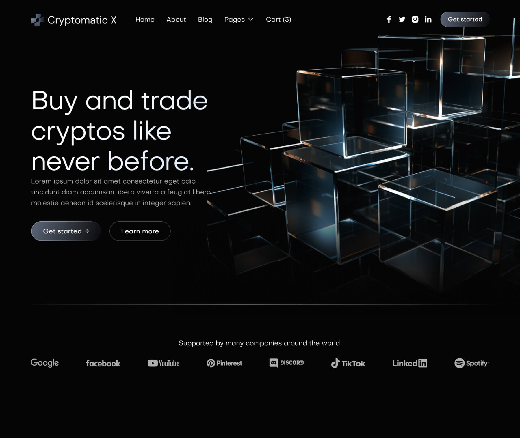 Cryptomatic X - Home V2 Page - Crypto Webflow Template