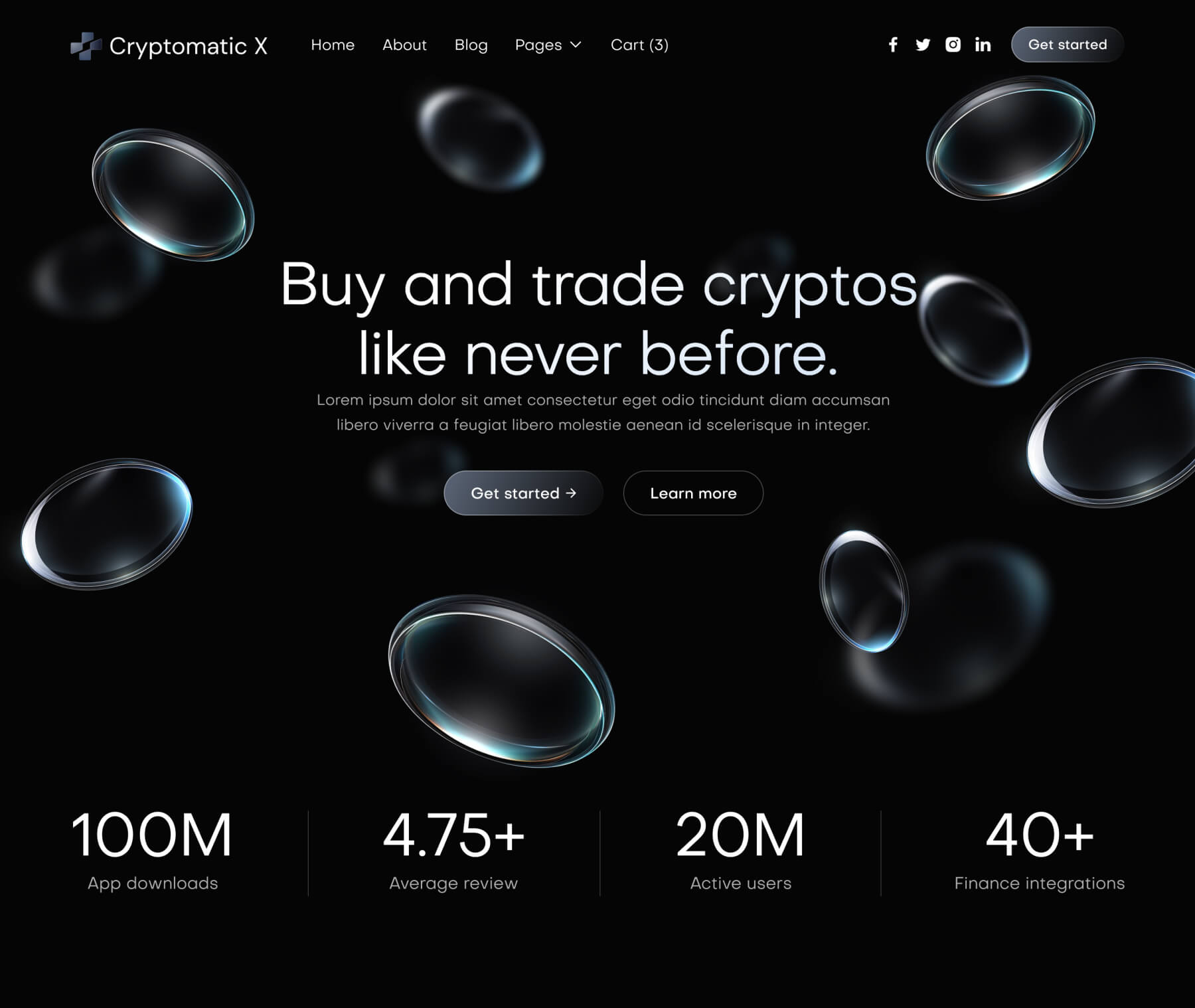 Cryptomatic X - Home V3 Page - Crypto Webflow Template