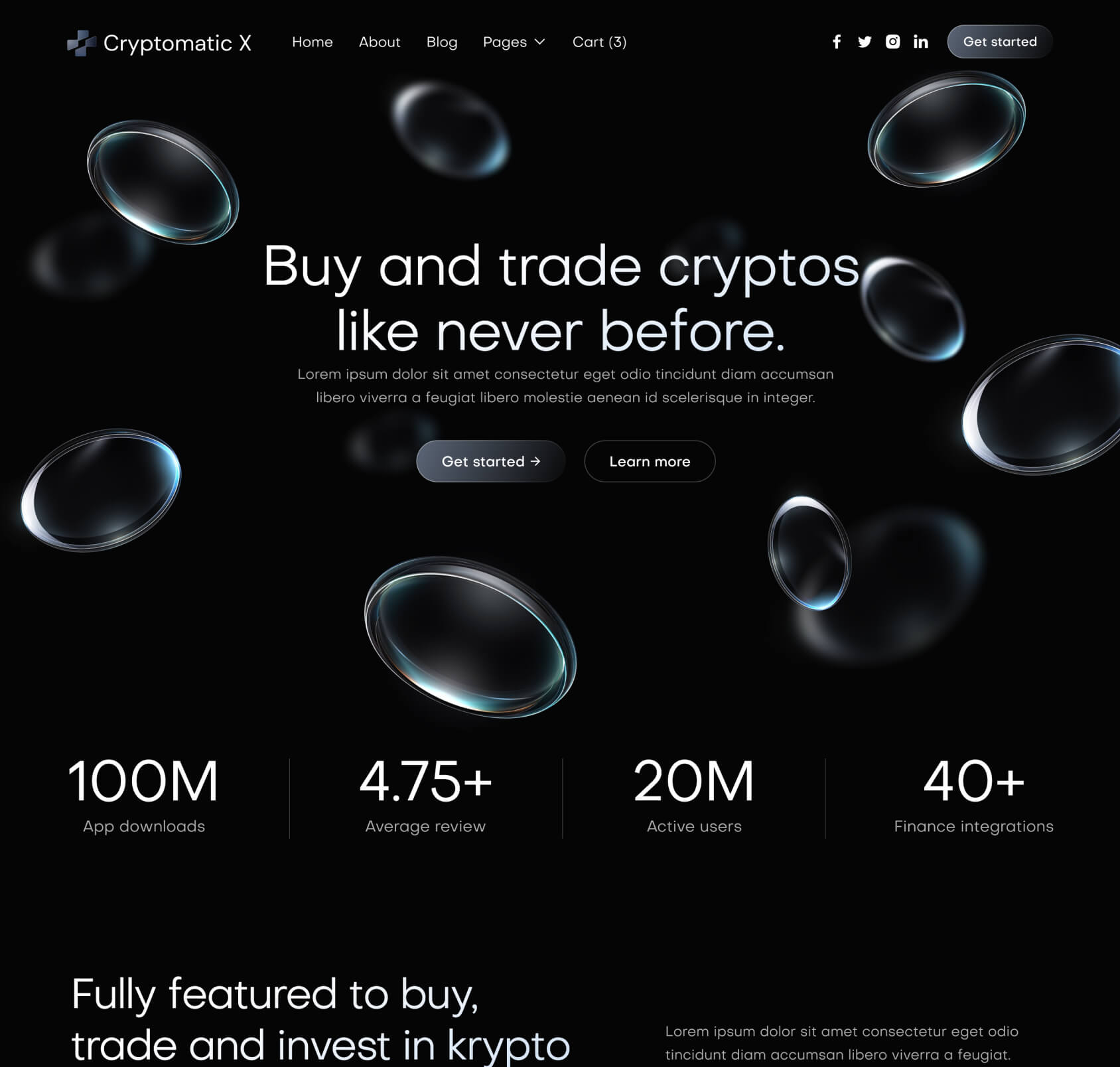 Cryptomatic X - Home V3 Page - Crypto Webflow Template