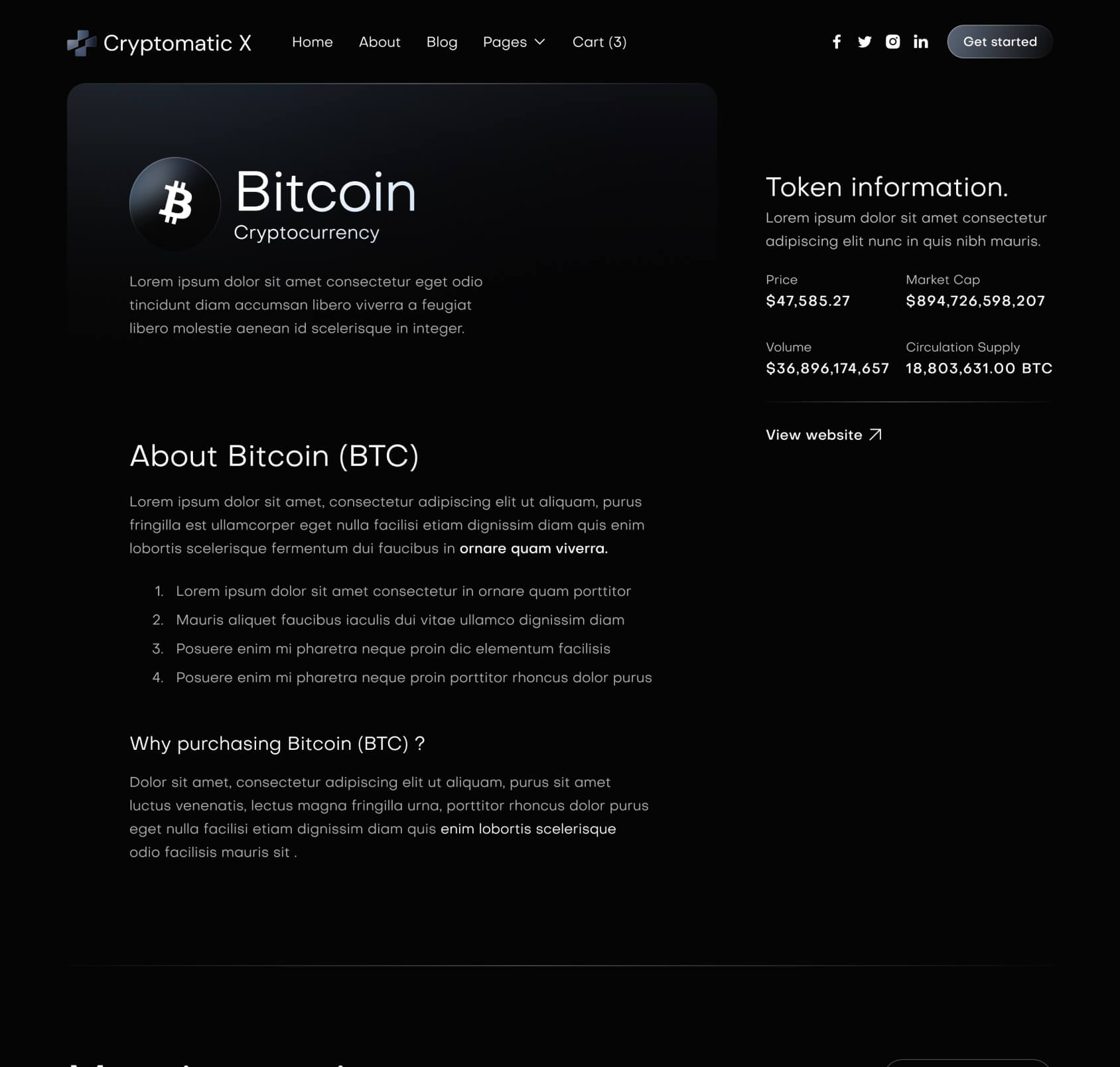 Cryptomatic X - Integration Single Page - Crypto Webflow Template